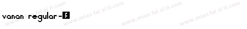 vanan regular字体转换